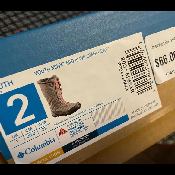 Girls Columbia NWT winter boots - Picture 2 of 2